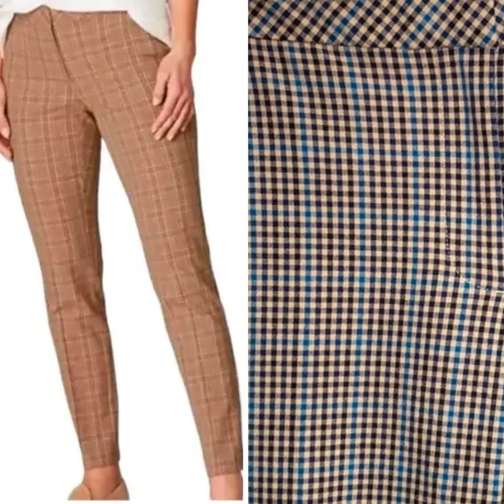 J.Jill Premium Bi-Stretch Plaid Ankle Pants